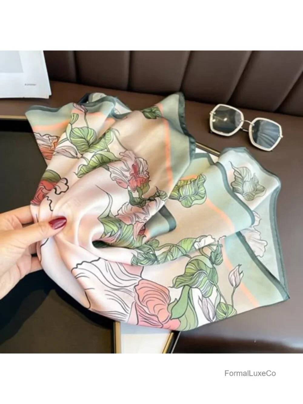 100% Pure Mulberry Silk Square Scarf 26x26 Neckerchief Headscarf